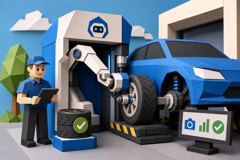 SmartBay AI Robot Handles Tire Swaps Without Removing Wheels from the Car