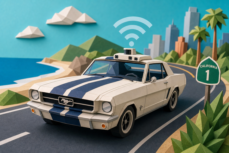 1966 Ford Mustang Converted into a Tesla with Working 'Full Self-Driving'