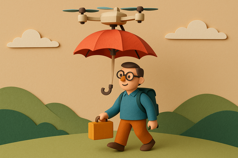 Inventor Unveils Flying Umbrella 2.0, a Fully Autonomous Drone-Powered Umbrella