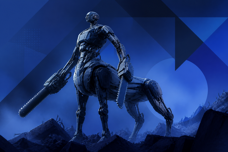 7-foot centaur robot with chainsaw arms built for dangerous rescue missions