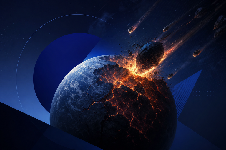 The missing 500 million: Cosmic bombardment melted Earth's first crust