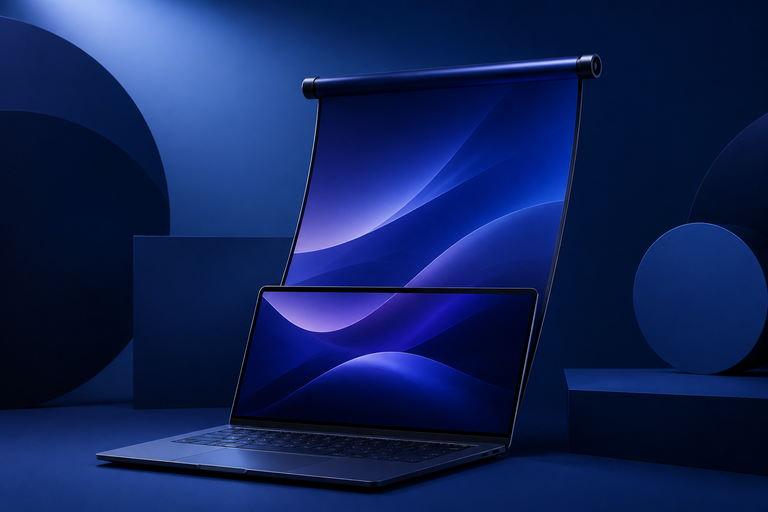 This 14-inch laptop has a screen that unrolls to 17 inches