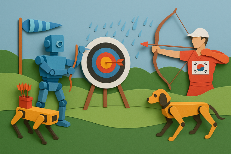 Robot competes with archers in Korea championship
