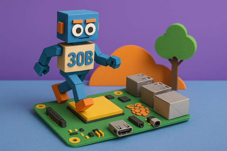 A 30B Qwen Model Walks into a Raspberry Pi and Runs in Real Time