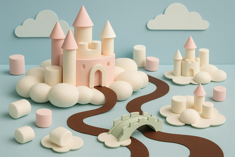 I built marshmallow castles in Google’s new AI world generator