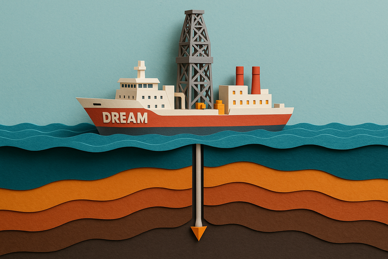 42,600 ton ship to break the world record for the deepest drill at 7 miles