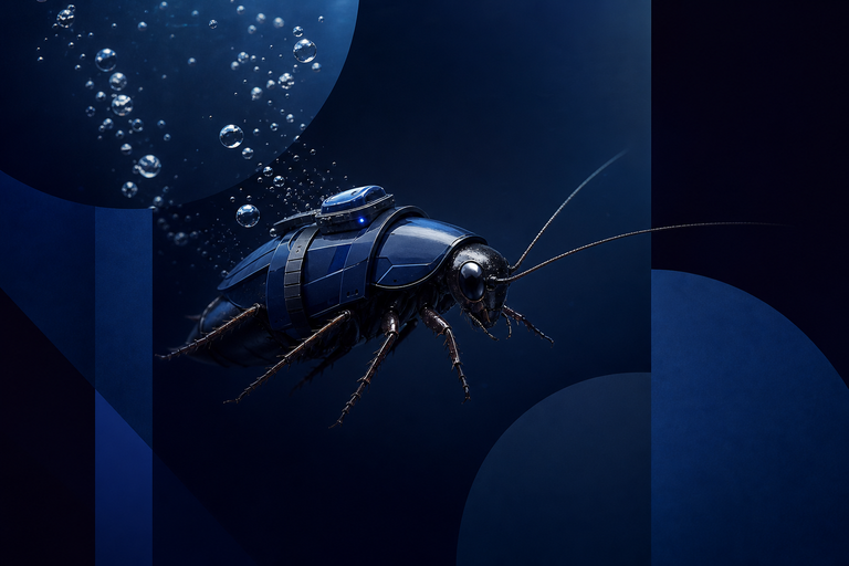 Watch This Cyborg Cockroach Test Its New Diving Suit
