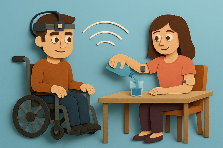 One mind, two bodies: Man with brain implant controls another person’s hand—and feels what she feels