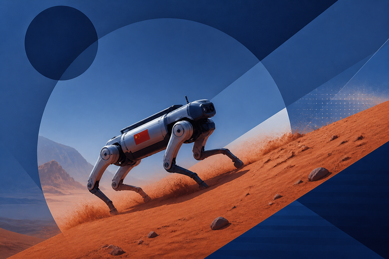 Video: Chinese robot dog battles red sand and steep slopes in extreme desert adventure