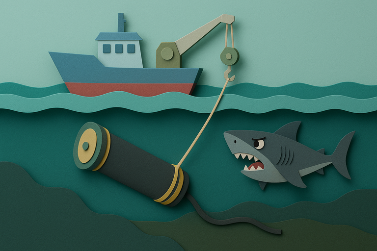 The world's first transatlantic fiber cable is being pulled off the ocean floor