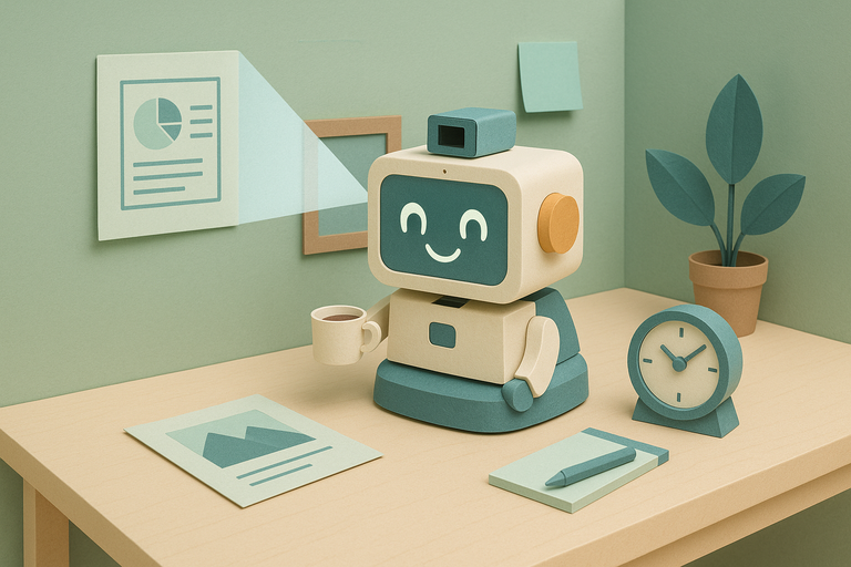Lenovo's AI Workmate concept puts a desk robot with a projector in your office
