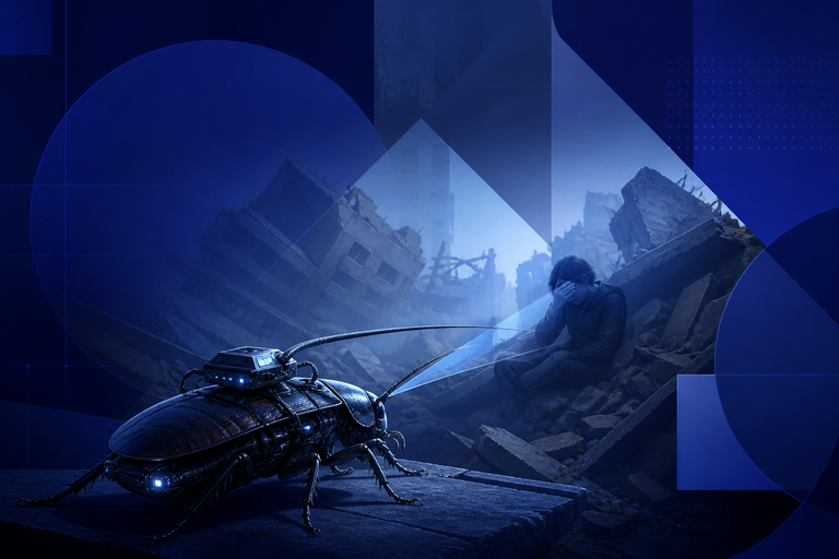 Cyborg cockroaches can act as rescue robots for survivors in disaster-struck areas