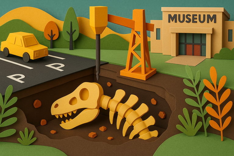 Jurassic Park-ing: US museum finds 67-million-year-old dinosaur fossil under asphalt