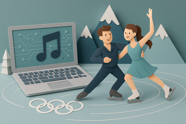 An ice dance duo skated to AI music at the Olympics