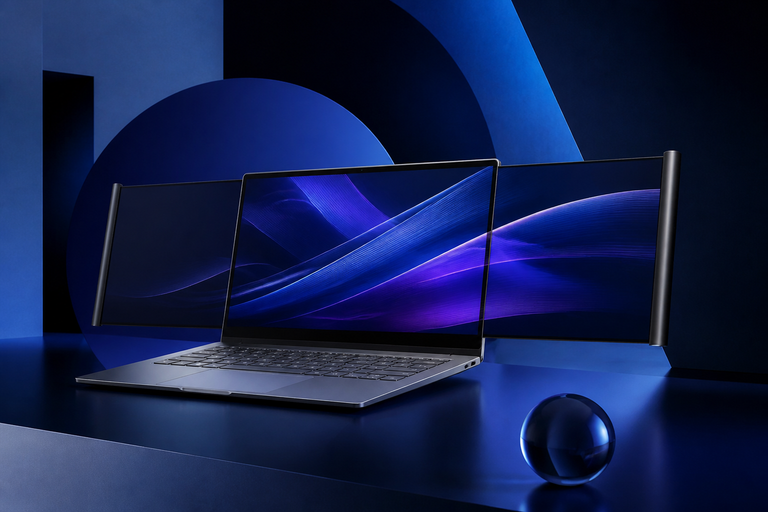 Lenovo's leaked ThinkBook shows a rollable OLED display that expands horizontally