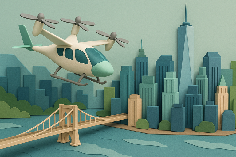 An electric air taxi just flew from JFK to Manhattan in under 10 minutes