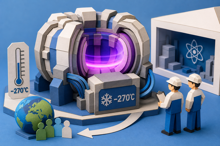 World’s largest tokamak cools 330-ton superconducting magnet for fusion plasma