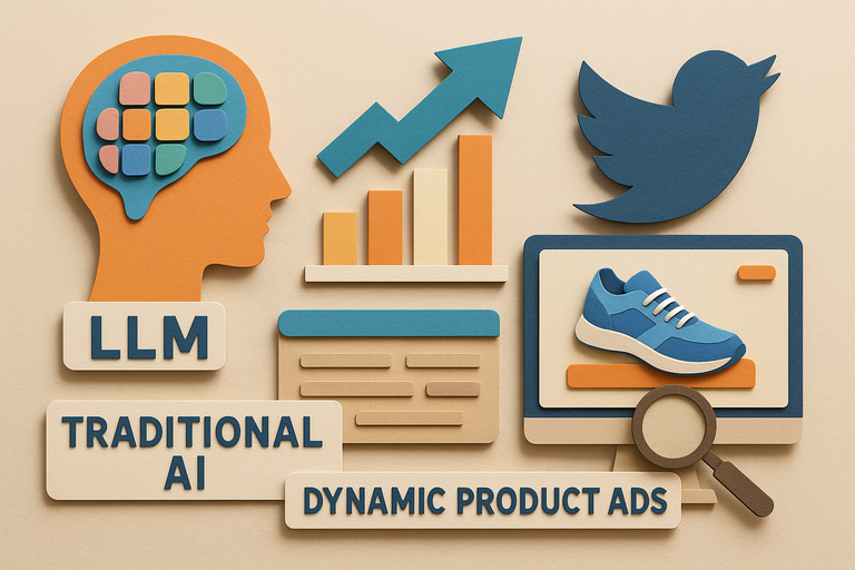 Would I Use LLMs to Rebuild Twitter's Dynamic Product Ads? Yes and No!