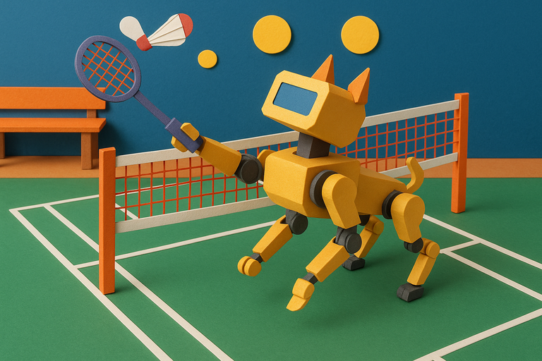 Video: Swiss robot dog plays perfect badminton shots with AI-guided precision