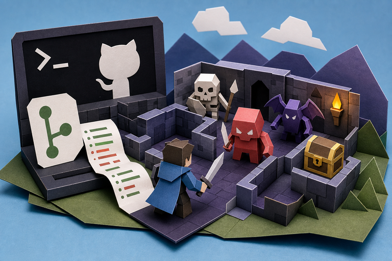 Dungeons & Desktops: Building a procedurally generated roguelike with GitHub Copilot CLI