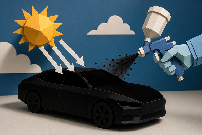 Scientists created a paint so black it makes cars look like silhouettes