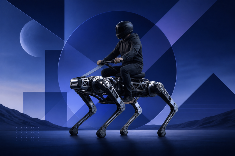 Photos: YouTuber-built quadruped robot can carry a human across long distances