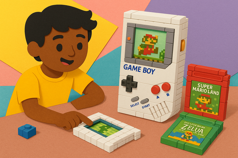 Lego's new Game Boy set comes with swappable cartridges and gameplay screens