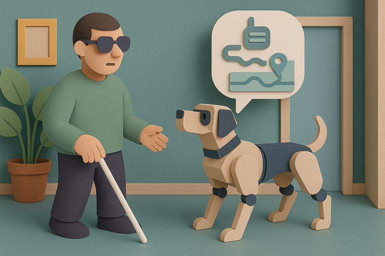 AI-powered robotic guide dog uses voice to guide visually impaired users in real time