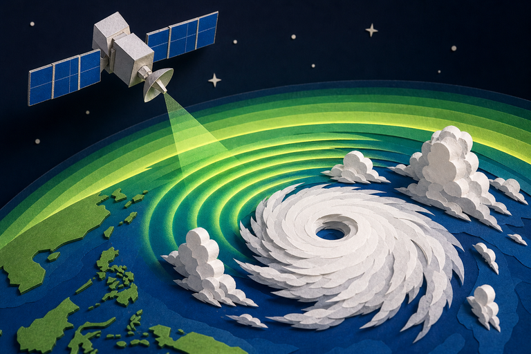 See the Gravity Waves from a Super Typhoon