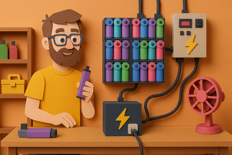 DIY YouTuber powers house using 500 disposable vapes